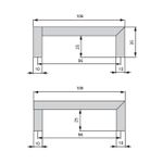 Ручка-скоба 96мм, (угловая) отделка черный бархат (матовый)