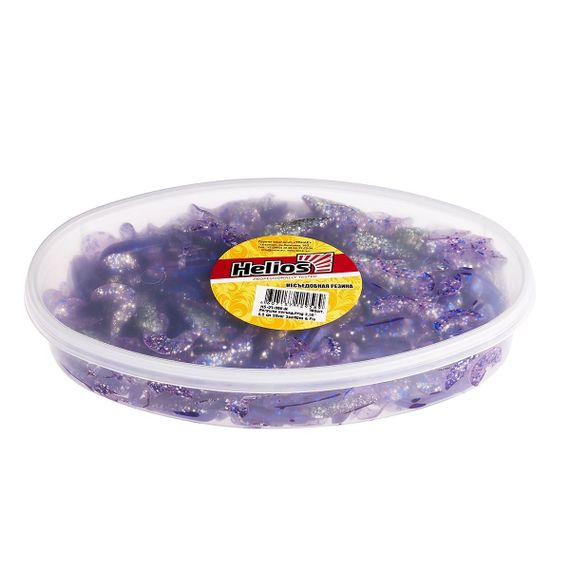 Лягушка несъедоб. Helios Frog 2,56"/6,5 см Silver Sparkles & Fio 100шт. (HS-21-036-N)