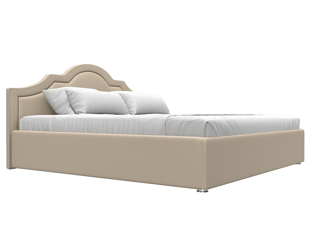 Кровать интерьерная Афина 200, Бежевый, Экокожа, 108340