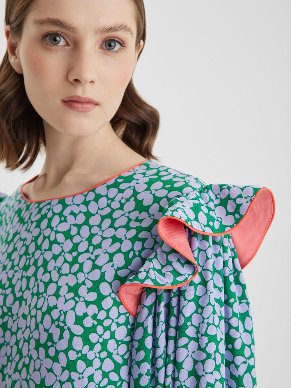 Платье с воланами "Фиалки"