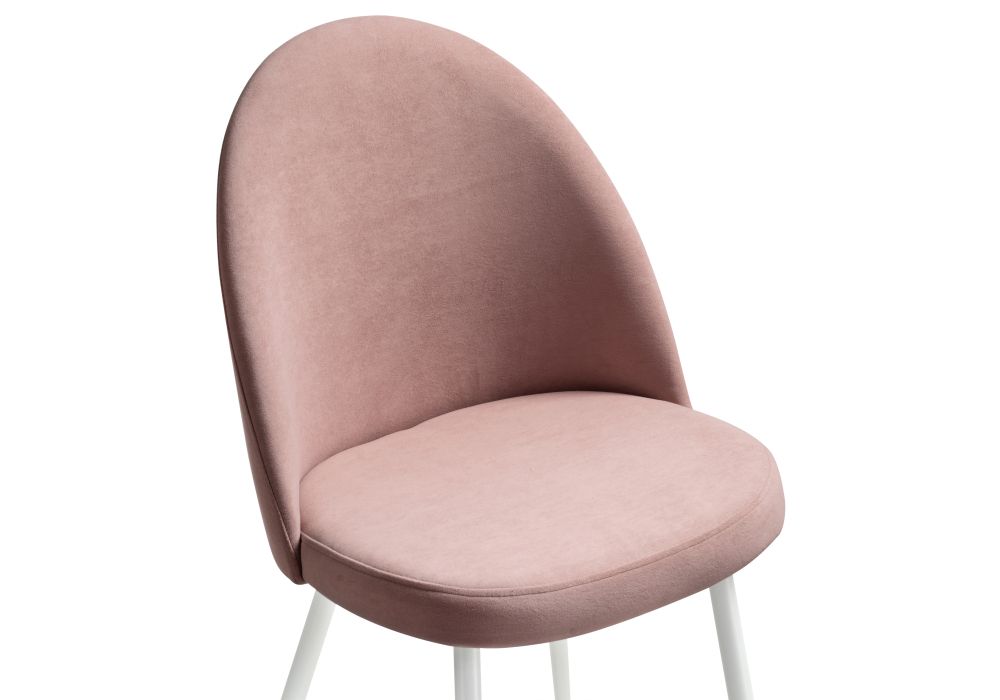 Стул на металлокаркасе Дагрун пыльно-розовый / белый каркас