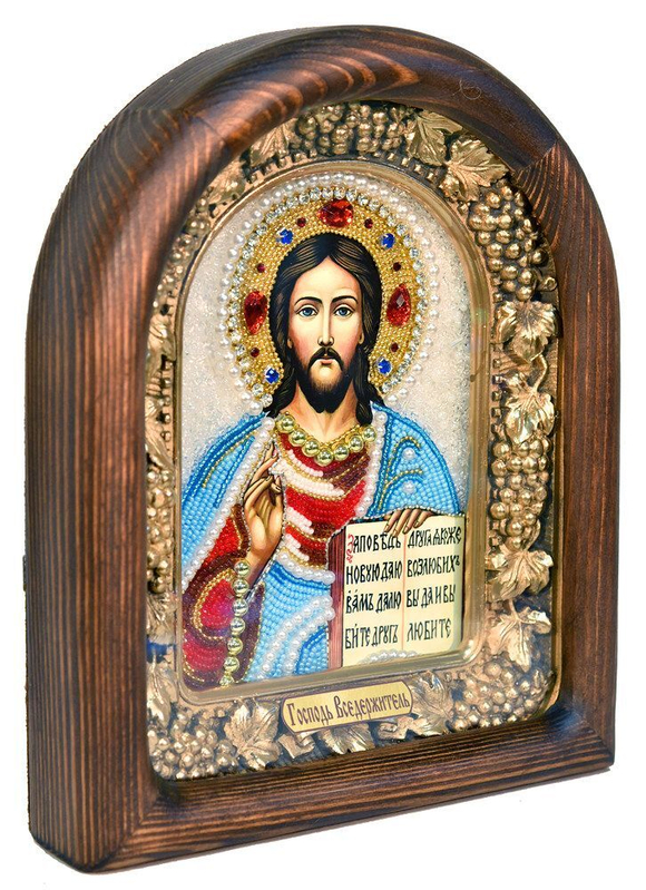 Икона Господь Вседержитель бисер