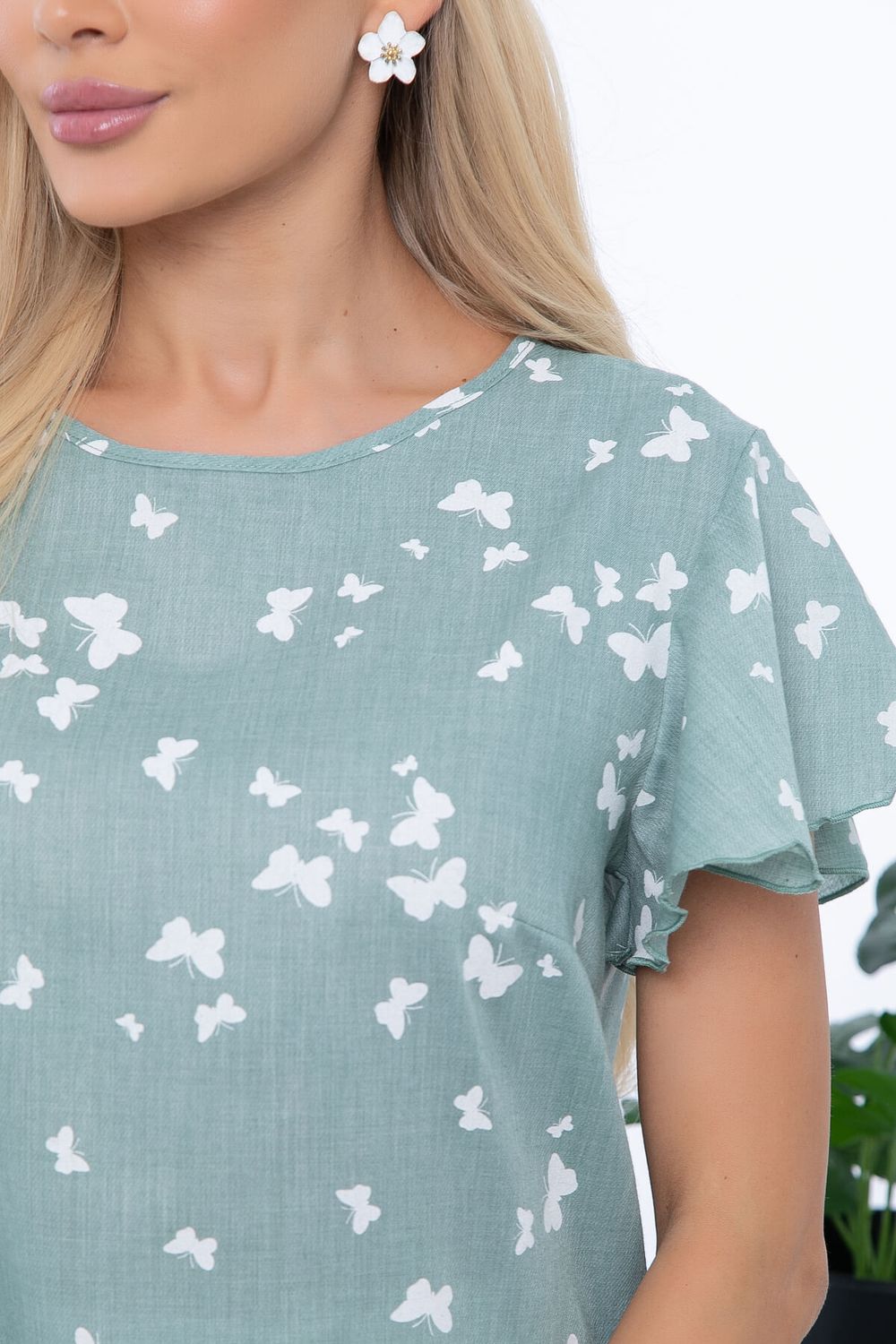 Блуза "Гайана" (мята) Б6778 LT Collection