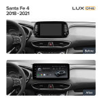 Магнитола для Hyundai Santa Fe 4 2018-2020 - Teyes LUX ONE 360 монитор 12.3", Android 10, ТОП процессор, CarPlay, 4G SIM-слот, 6/128 ГБ, 4 камеры в комплекте