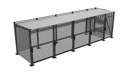 Контейнерная площадка на 4 контейнера с хозблоком SK00317