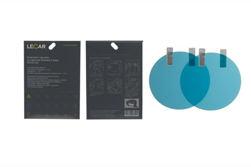 Пленка защитная на стекло зеркала прозрачная /антидождь/ 95*95мм (LECAR)