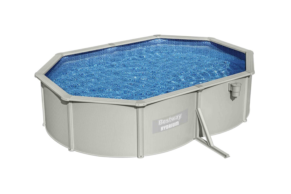 Cтальной бассейн Bestway Hydrium Oval Pool 500х360х120 см + песочный ф/насос 3028 л/ч, лестница, тент, подстилка (56586 BW)