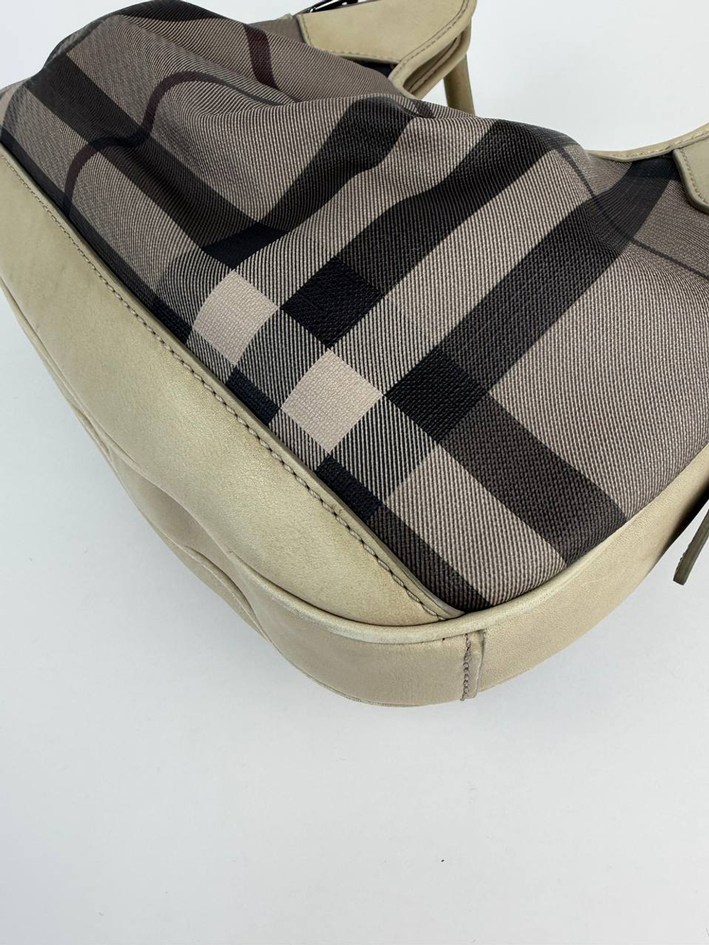 Сумка Burberry Smoked Check Coated Canvas Small Brooklyn Hobo Bag