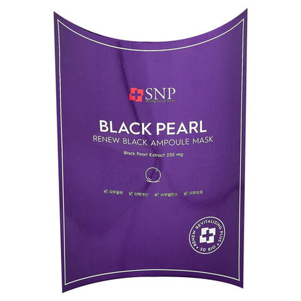SNP, Black Pearl Renew, черная маска для лица с ампулами, 10 шт., По 25 мл (0,84 жидк. унц.)