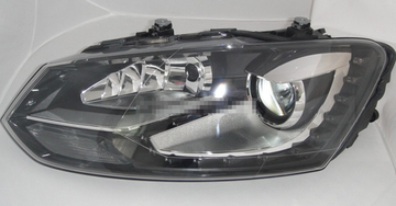 Передние фары Фольксваген Поло 2010-2019 V3 type [Комплект Л+П; яркие ходовые огни; светодиодные; биксеноновая линза]