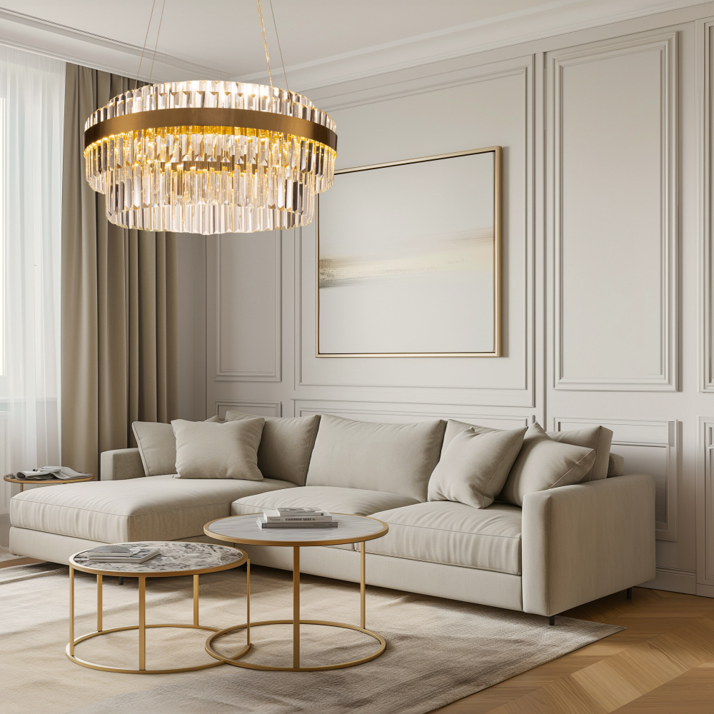 Citilux Sheldon CL339163 LED Люстра хрустальная с пультом Бронза