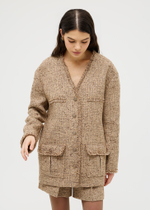 Жакет расслабленный твидовый