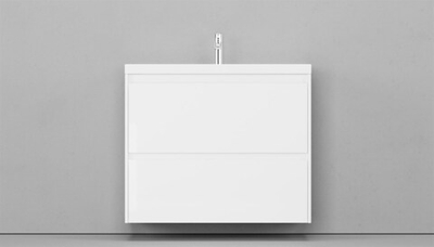 Тумба подвесная VELVEX Klaufs 90.2Y белая с раковиной Paola Mario 90