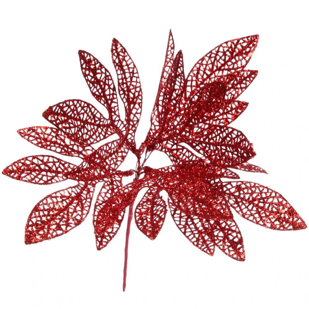 Ветка декоративная «Сказочный листопад» 25 см, Красный