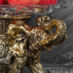 Фруктовница-конфетница Слон Джайпурарт Бронза