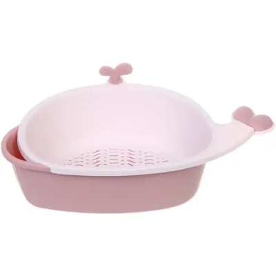 Дуршлаг пластиковый «SEGRETO» Кит 33*21,5*12см пыльная роза