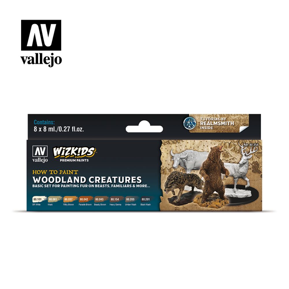 Wizkids premium set by vallejo: woodland creatures