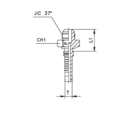 Фитинг DN 20 JIC (Ш) 1.5/16 Interlock