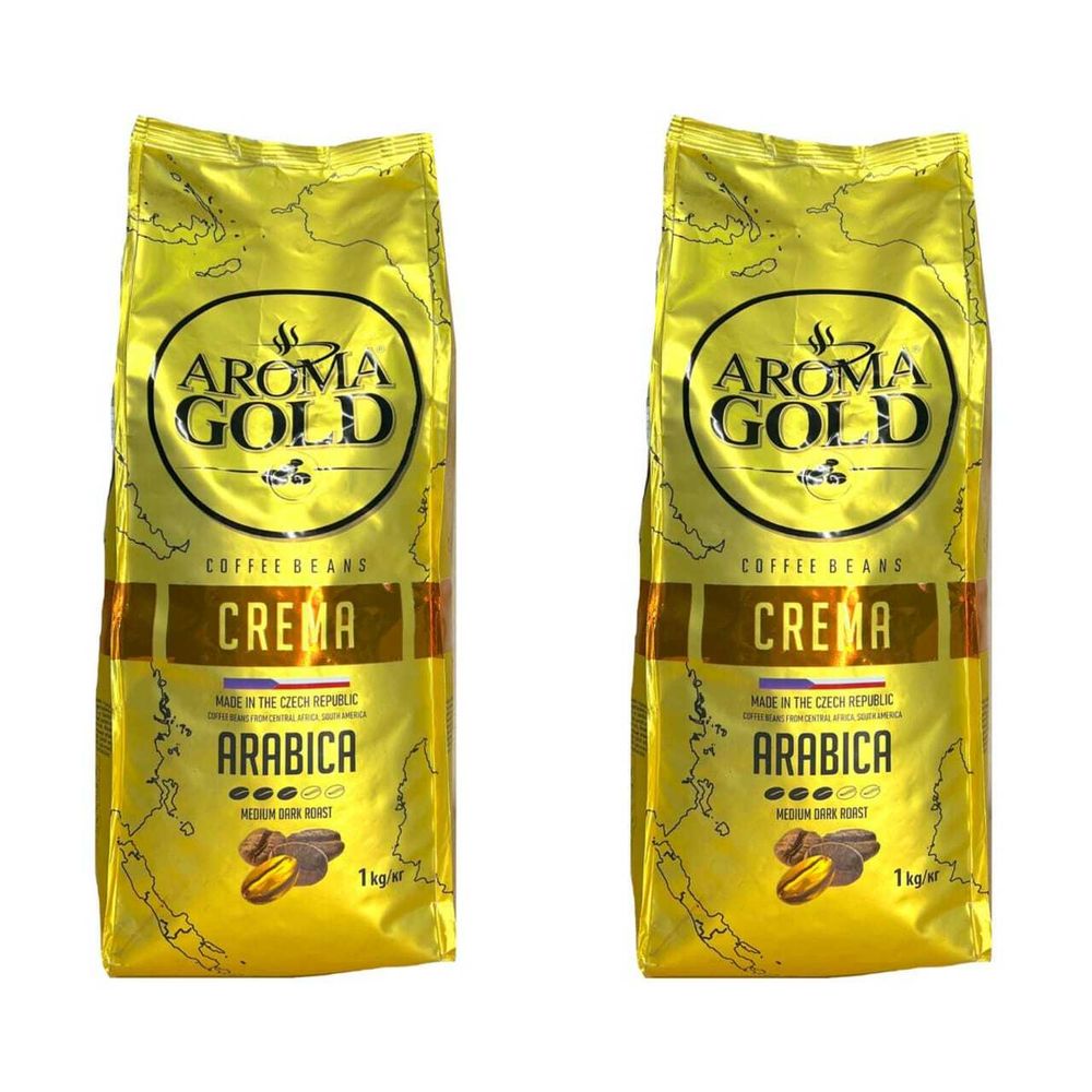 Кофе в зернах Aroma Gold Crema 1 кг, 2 шт