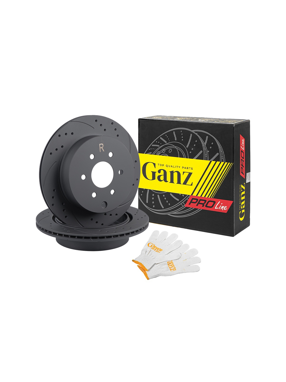 Диск тормозной задний перфорированный PRO-LINE с покрытием комплект NISSAN PATHFINDER/NAVARA 05-> /VENT D=308MM GANZ GIJ06037S