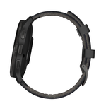 Спортивные часы Garmin Venu 3, 45 мм, чёрный кожаный ремешок, чёрный силиконовый ремешок Безель из нержавеющей стали сланцевого цвета, корпус чёрного цвета, AMOLED-дисплей со стеклом Gorilla Glass. Ремешок с классической застёжкой — на запястье обхватом 1