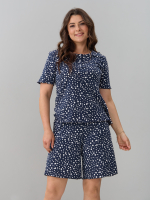 Костюм с шортами КНр-182/синийгорох