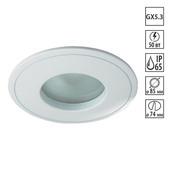 369305 SPOT NT09 535 белый свет Встраиваемый НП светильник IP65 GX5.3 50W 12V AQUA