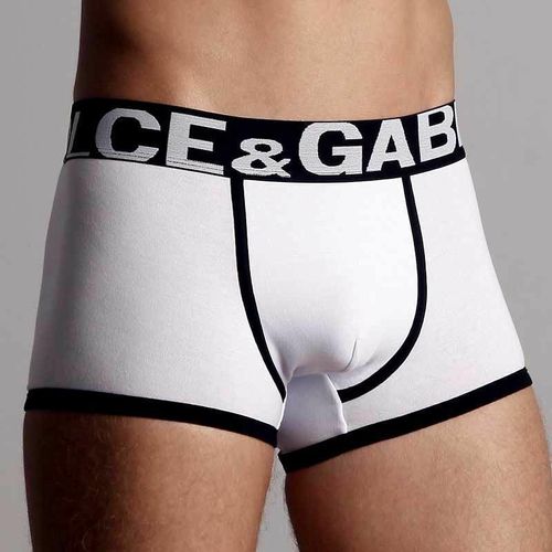 Мужские трусы боксеры белые Dolce Gabbana