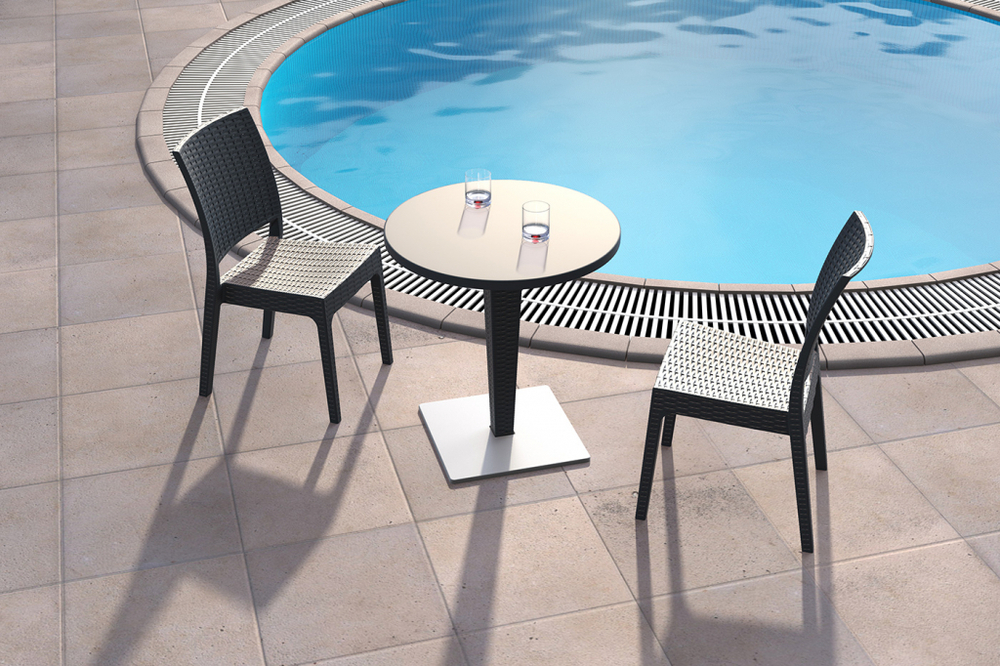 Стол пластиковый плетеный Siesta Contract Riva, антрацит