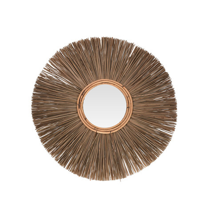 Зеркало MENDONG в раме из тростника 66 см