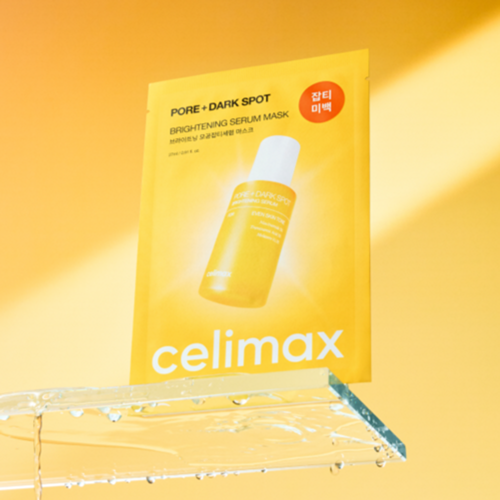 Celimax Маска тканевая выравнивающая тон кожи - Pore+dark spot brightening serum mask, 27мл