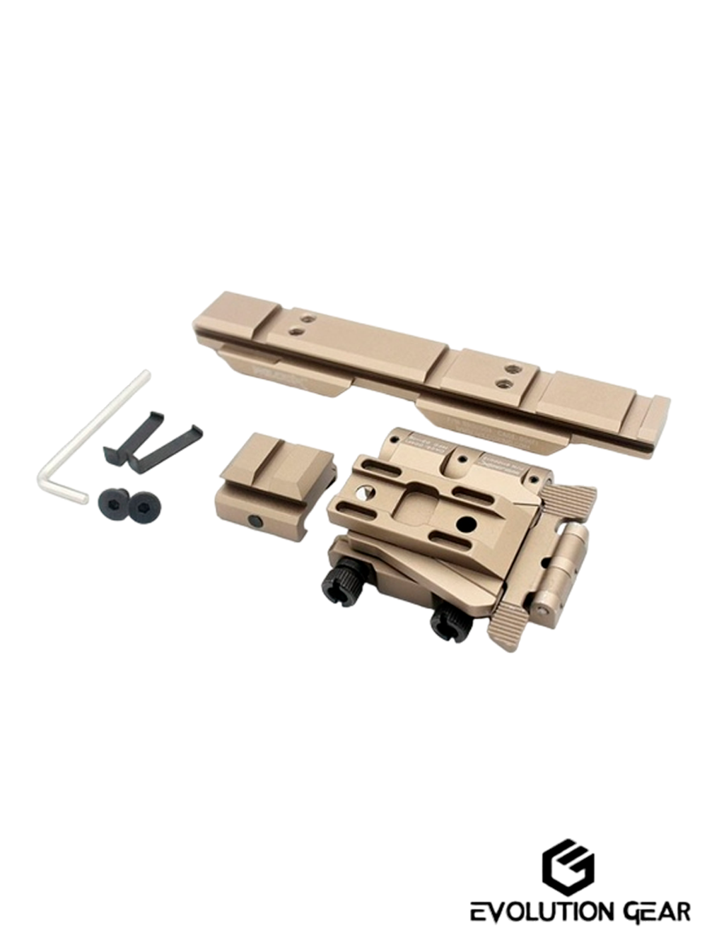 Повышающая планка с откидным креплением для магнифера Evolution Gear Side Flip Mount Sets GEN2 0.41". FDE