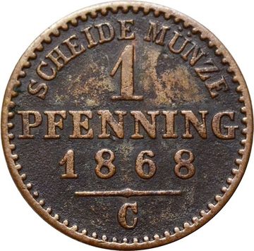 1 пфенниг 1868 Германия (Пруссия) "C"