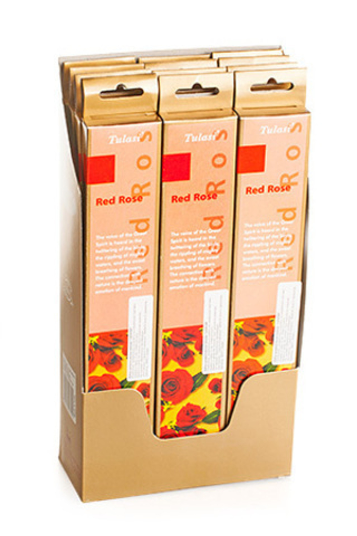 Tulasi Red Rose Благовоние Красная роза, евро-подвес