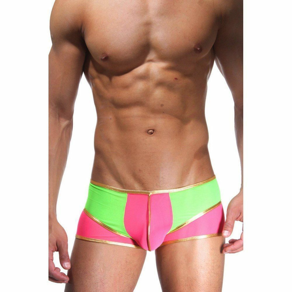 Мужские трусы хипсы розово-зеленые Cosmos Colors L30PGG