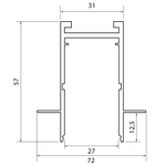 ST021.439.00H Шинопровод SKYLINE 220 встраиваемый ST-Luce Черный Длина 3 000мм SKYLINE 220