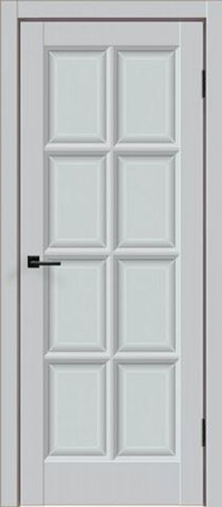 Межкомнатная дверь Velldoris Scandi 4V Английская решетка Эмаль светло-серая