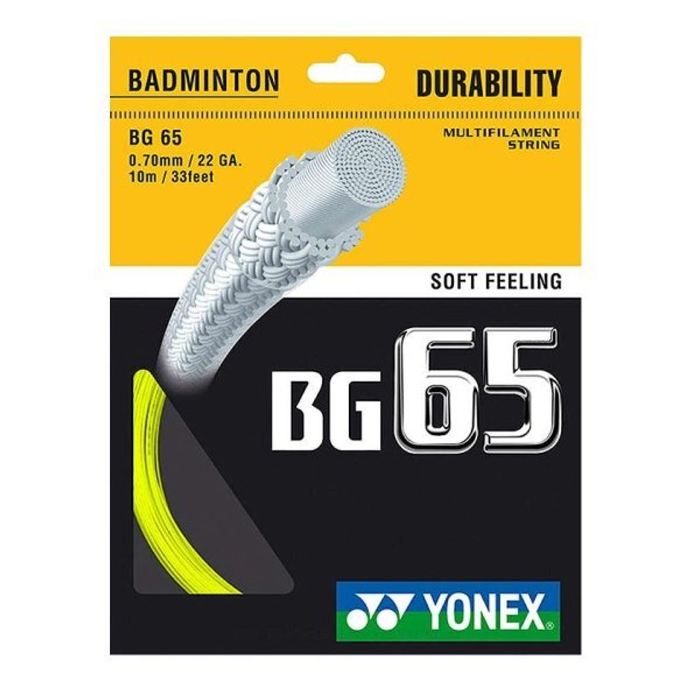Струны для бадминтона Yonex BG 65 (10 m) - yellow