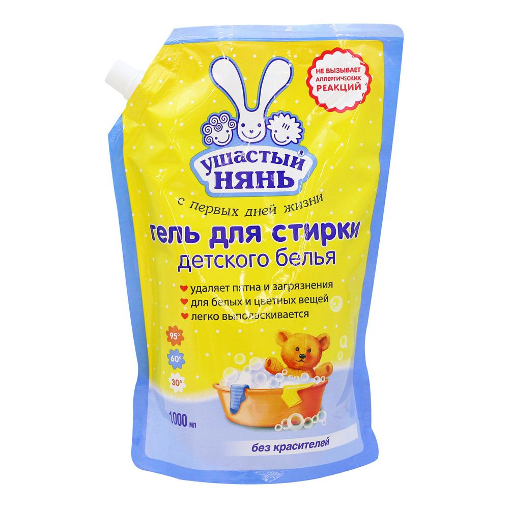 Гель д/стирки дет. Ушастый нянь 1л Ушастый нянь м/уп