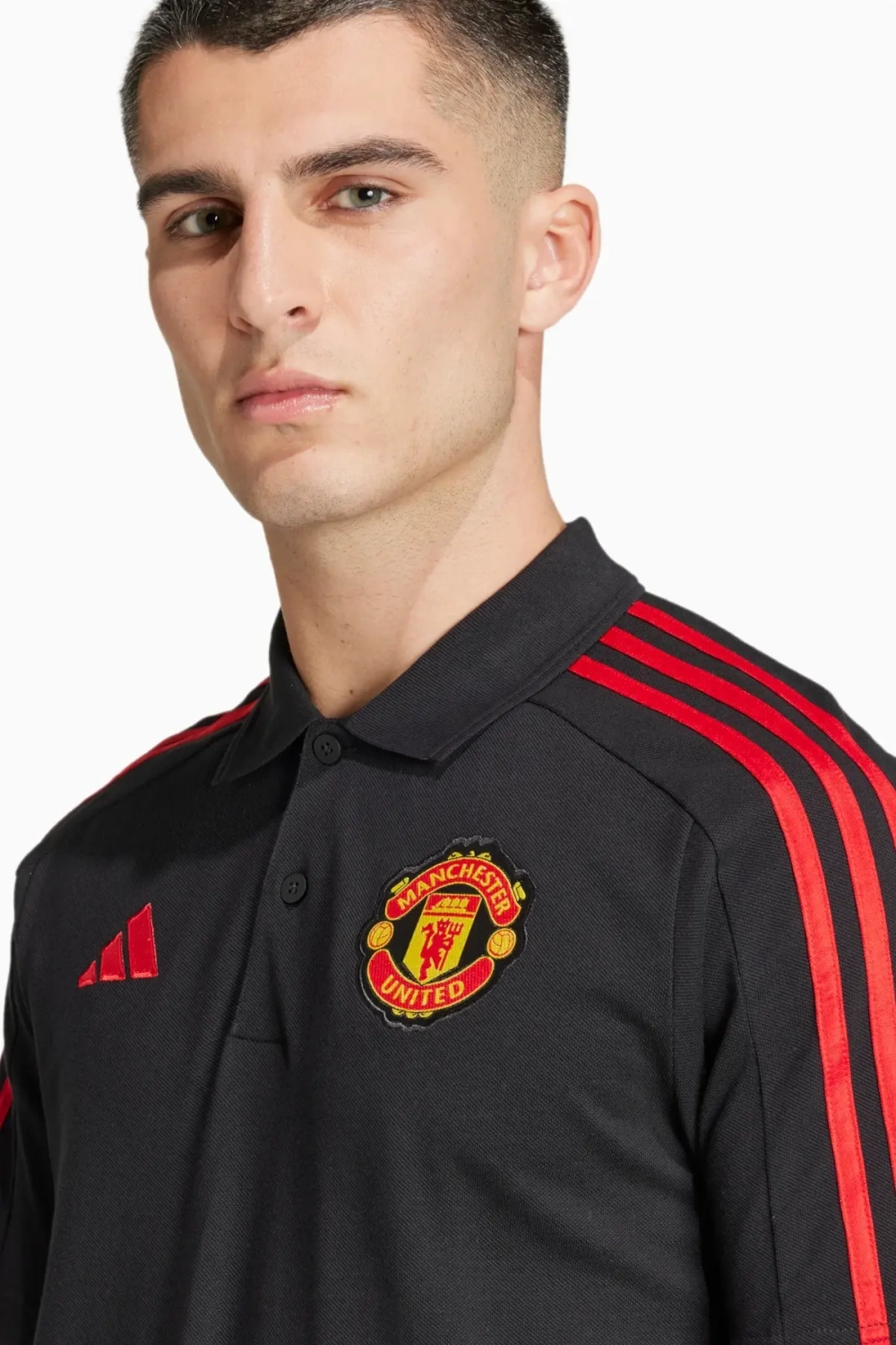 Футболка adidas Manchester United 24/25 DNA Polo - черный