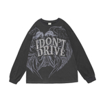 Лонгслив со стразами IDONTDRIVE