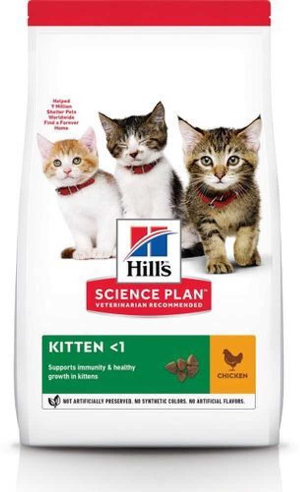 Сухой корм Hill&#39;s Science Plan для котят для здорового роста и развития, с курицей 300 г
