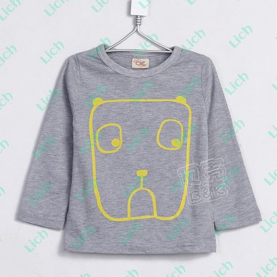 Лонгслив детский однотонный с принтом