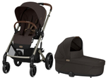 Коляска Cybex Balios S Lux TPE complete Aton B2 Dynamic Red 3 в 1 Chocolate Brown с дождевиками