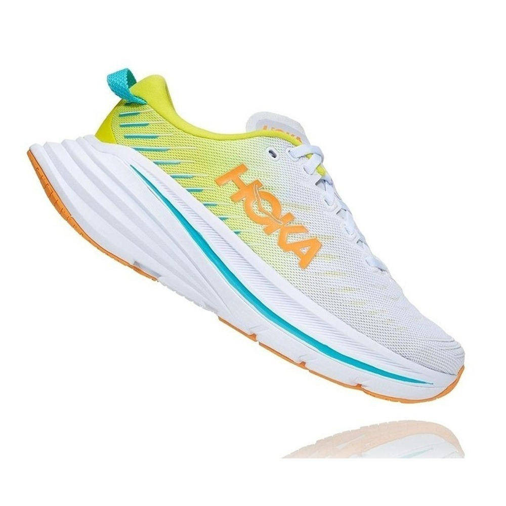 Кроссовки мужские HOKA M BONDI X White / Evening Primrose