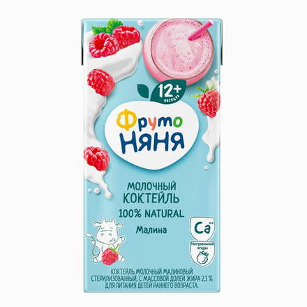 Коктейль молочный Фруто Няня малина 0,2 л
