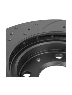 Диск тормозной передний перфорированный PRO-LINE с покрытием (комплект 2 шт) HYUNDAI SOLARIS / KIA RIO III GANZ GIJ10001S