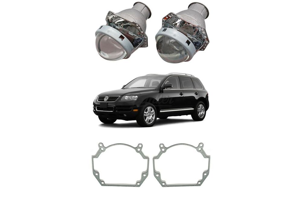 Готовый комплект для замены штатных линз Volkswagen Touareg I дорестайлинг 2002-2007