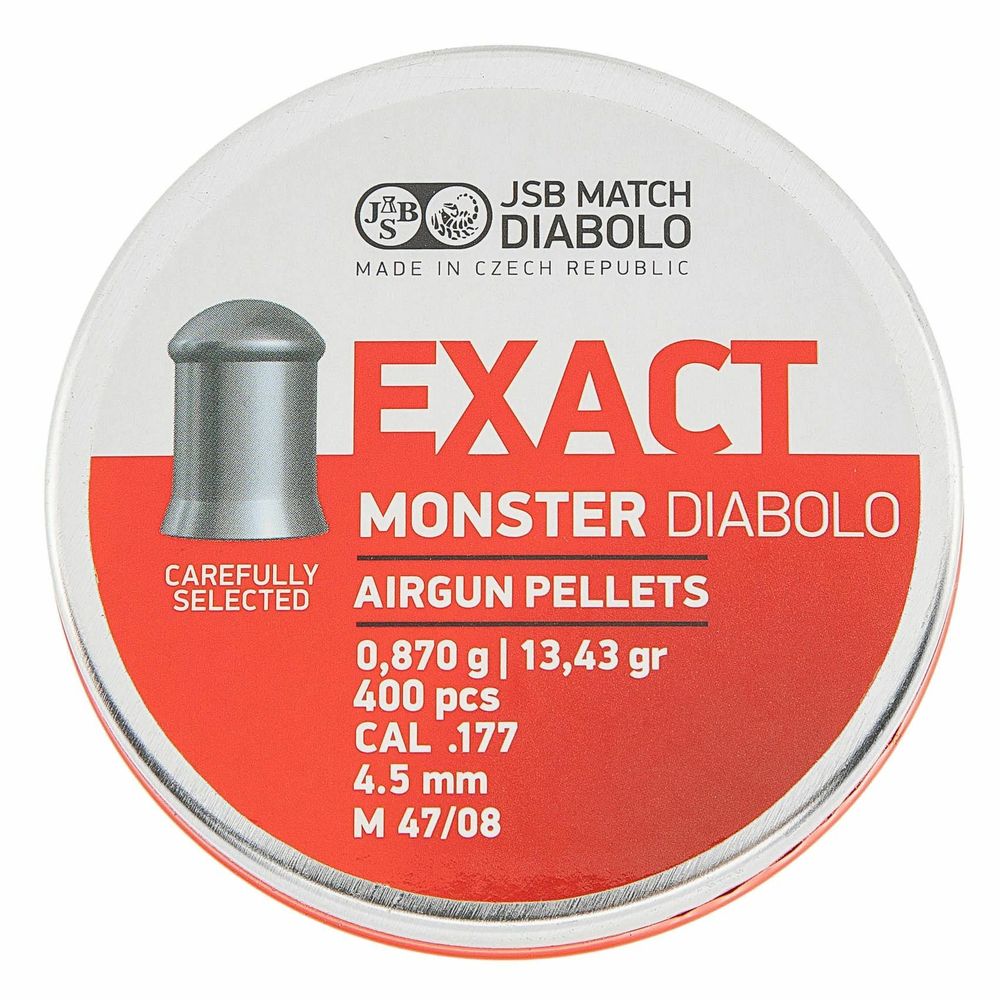 Пуля пневм. 4,5 JSB Diabolo Exact Monster 0,87г, 400шт/бан