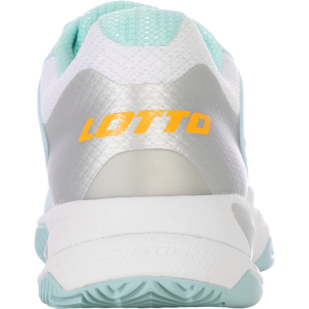 Женские Кроссовки теннисные Lotto Mirage 100 Clay W - all white/saffron/blue параdise